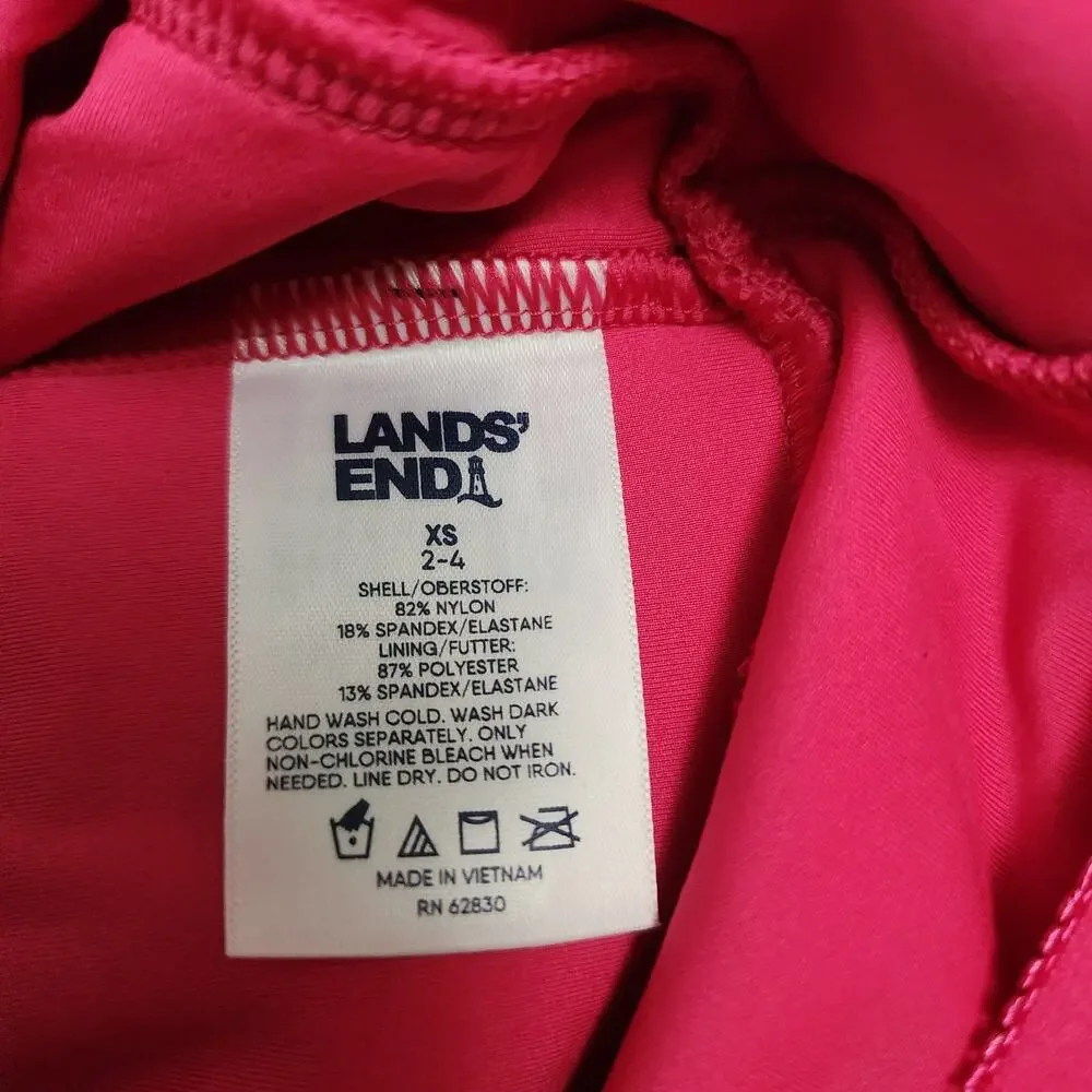 Lands' End tulip wrap one-piece swim dress Size XS (2-4)